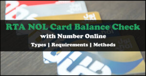 RTA Nol Card Balance Check