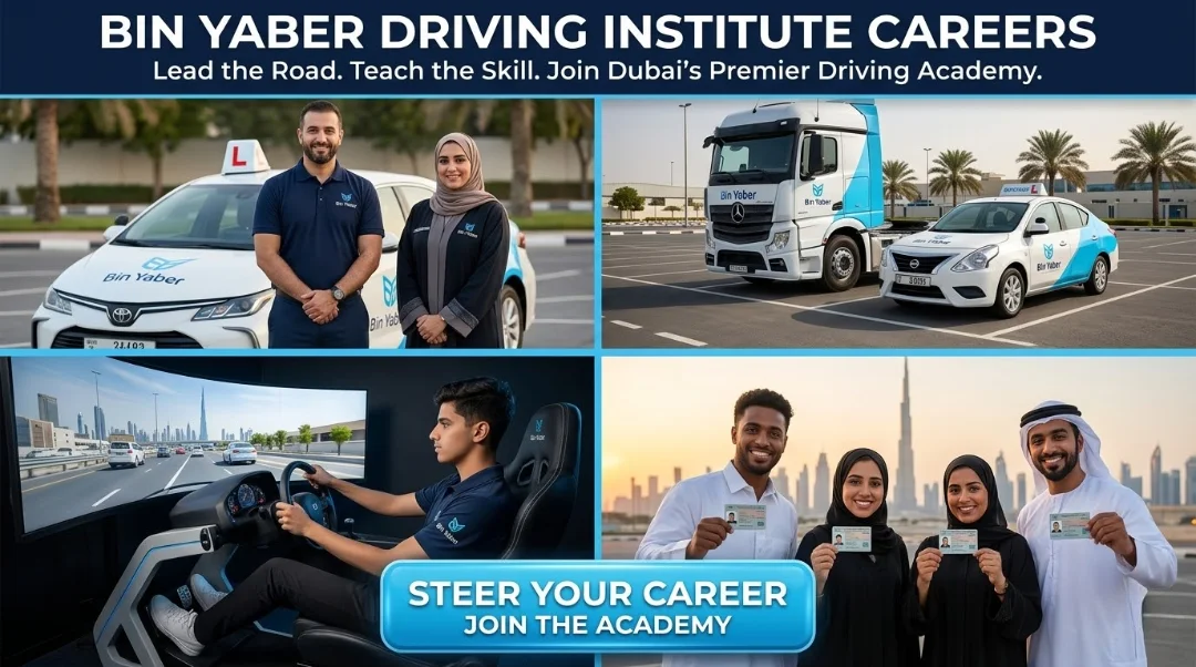 Bin Yaber Driving Institute Careers 2026 | RTA Instructor, Yard Marshal & Fleet Jobs
