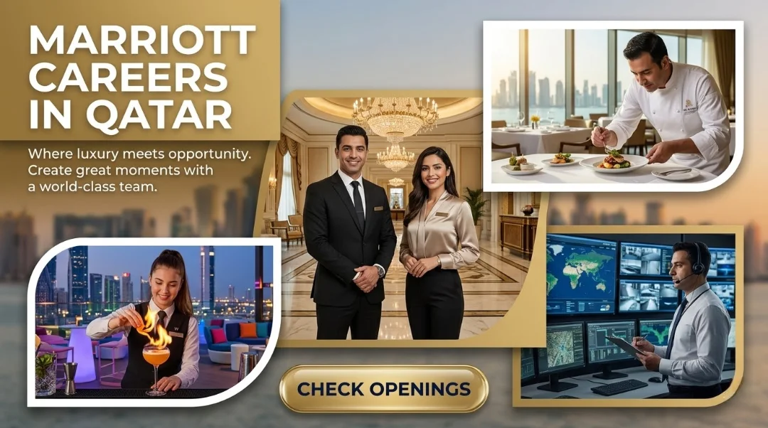 Marriott Careers in Qatar 2026 | West Bay Hotel Jobs, Front Desk & Culinary Staff