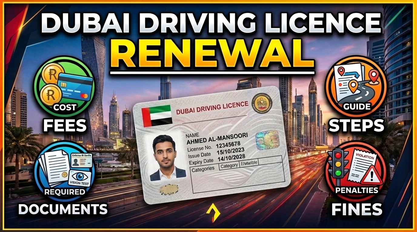 Dubai Driving Licence Renewal | RTA Steps & Fees 2026